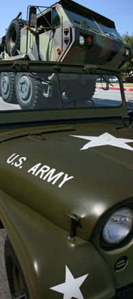 Army Jeep And Vehicle Props.