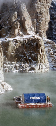 Floating Film Platform During Winter.