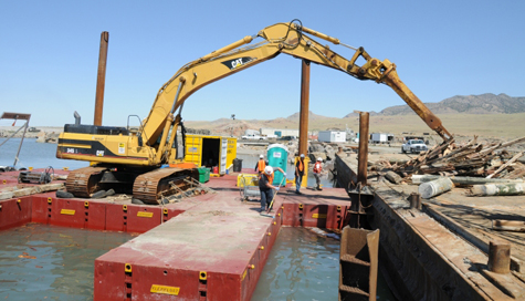 Film site preparation and cleanup operation.